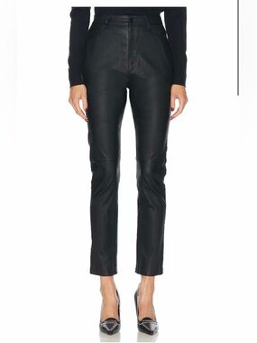 Renggli Black Leather Pants Size 27